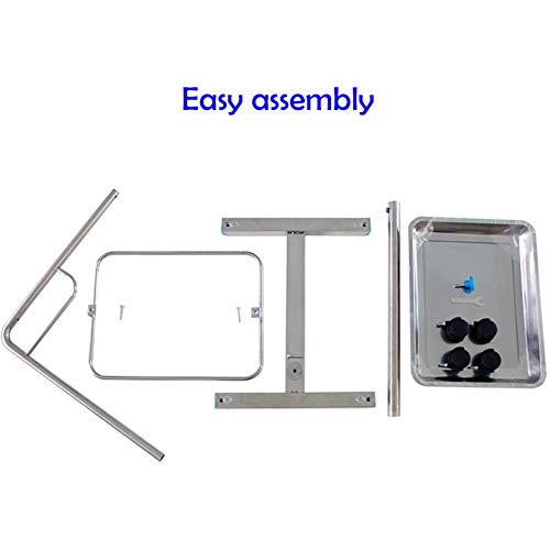 DEE Carros de Almacenamiento Médico, Carro Utilitario de Cocina Carro Rodante Médico para Quirófano, Altura Ajustable, Bandeja Quirúrgica de Acero Inoxidable Carro Carros Móviles