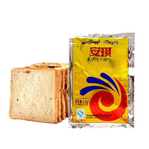 Deeabo 20 G de Levadura de Pan, Levadura Seca de Alta Actividad, Suministros de Cocina para Panqueques de Pan Al Vapor, Pasta, Relleno de Nitrógeno, Hacen Que El Pan Sea Voluminoso Y Suave