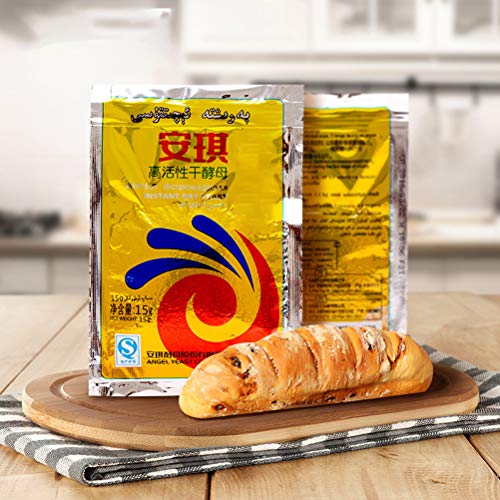 Deeabo 20 G de Levadura de Pan, Levadura Seca de Alta Actividad, Suministros de Cocina para Panqueques de Pan Al Vapor, Pasta, Relleno de Nitrógeno, Hacen Que El Pan Sea Voluminoso Y Suave
