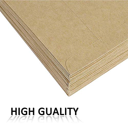 Deer Platz 100 Piezas Bolsas Papel Kraft, para Bolsas Papel Regalo, Semillas Caramelo Favor la Boda Vintage Bolsa Papel Marrón (8 × 12 cm)
