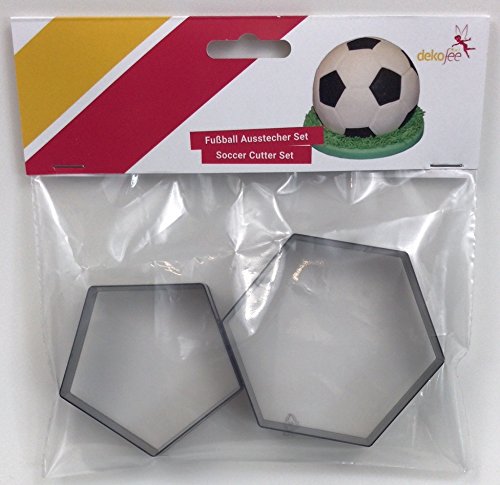 Dekofee - Molde para galletas (18 cm, plástico), diseño de balón de fútbol