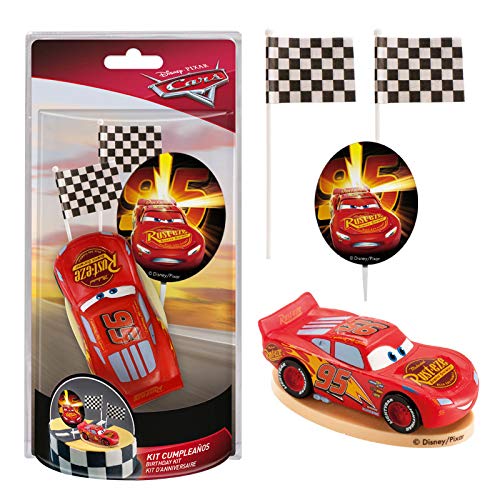 Dekora - Decoracion para Tartas con la Figura de Rayo McQueen de PVC de la Peliculas Cars , color/modelo surtido