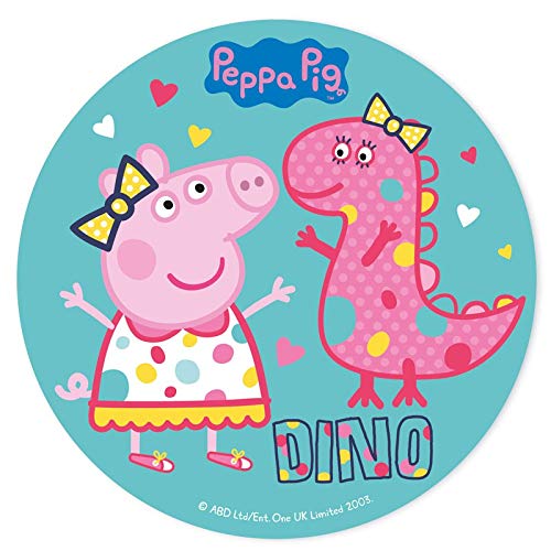 dekora Decoración para Tartas de azúcar Comestible de 7.9 in de Peppa Pig. Producto Autorizado
