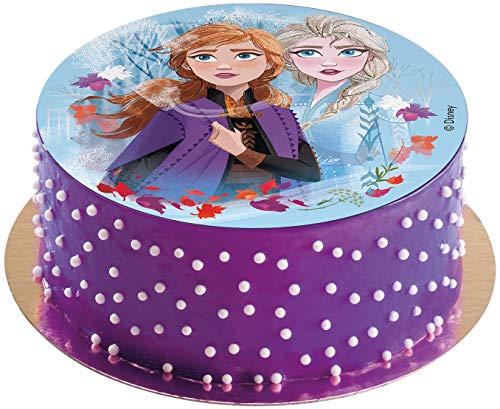 Dekora- Disco Comestible para Decoración de Tartas de Cumpleaños de Disney Frozen 2-16 cm (231347)