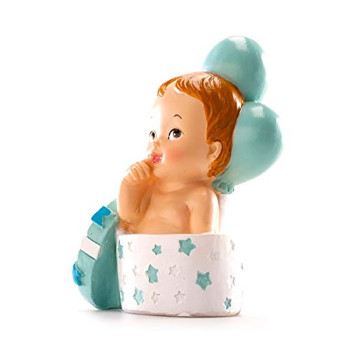 Dekora Figura Bautizo BEBÉ Regalo Y Globos Azul