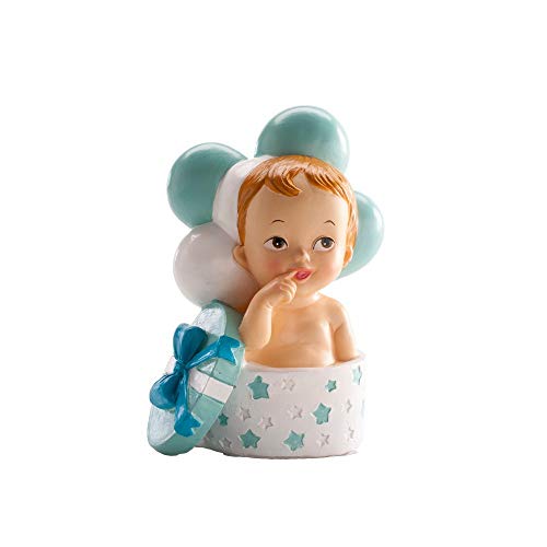Dekora Figura Bautizo BEBÉ Regalo Y Globos Azul