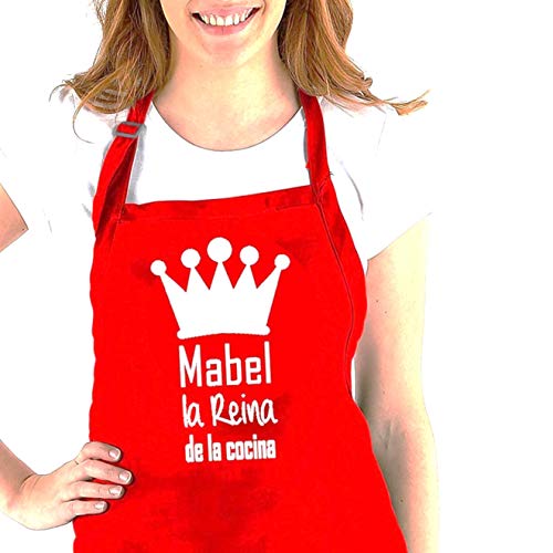 Delantal cocina personalizado .con la frase:" (nombre) el Rey de la cocina, (nombre) la reina de la cocina". Varios colores. Regalo SOLIDARIO.
