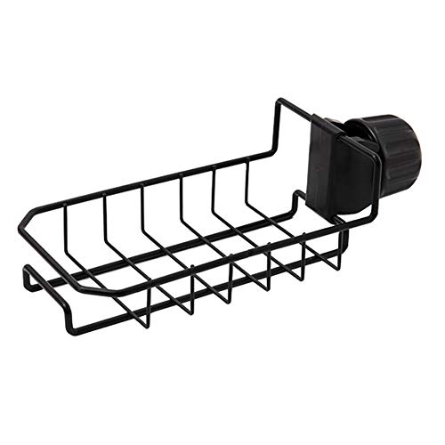 Delleu Soporte de Esponja Faucet,Fregadero Organizador Drainer para lavavajillas,Grifo de Acero Inoxidable Estante Estante de jabón Colgante portabicicletas para baño Cocina