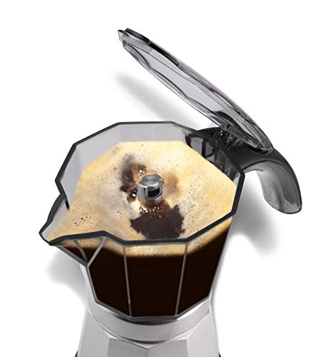 DeLonghi Alicia Plus EMKP 63.B Cafetera moka eléctrica, Independiente, 450 W, Negro, Plata