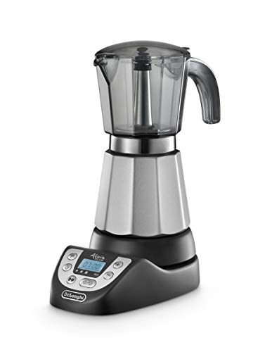 DeLonghi Alicia Plus EMKP 63.B Cafetera moka eléctrica, Independiente, 450 W, Negro, Plata