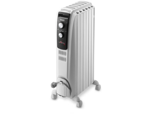 De'longhi Dragon TRD40 0615 - Radiador de aceite, 1500 w, función anti heladas, 3 ajustes potencia, asa y ruedas, almacenamiento cable, blanco