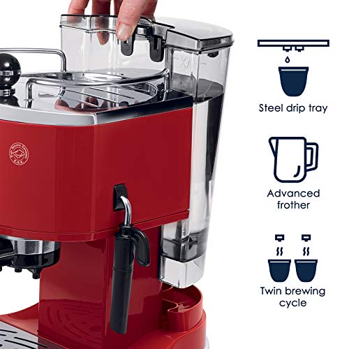 DeLonghi ECO310.R, Rojo, 1050 W, 230 MB/s, 50/60 Hz, 230 x 260 x 300 mm, 4800 g - Máquina de café