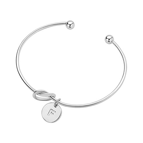 Demarkt Pulsera 26 Letras Minúsculas de Apertura Pulseras Mujer- Pulseras Plata Mujer Regalo de Joyeria Mujer 7PCS