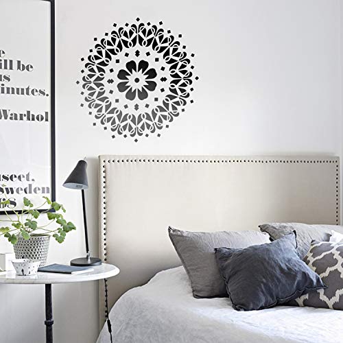 Demason Mandala Plantilla, DIY Plantilla, (4 Pack), Plantillas para Estarcir, Pintar en Paredes, Aparadores Robas Vidrios Porcelanas Patrones, Scrapbooking, Ecológica y Reutilizable(30,5×30,5cm)