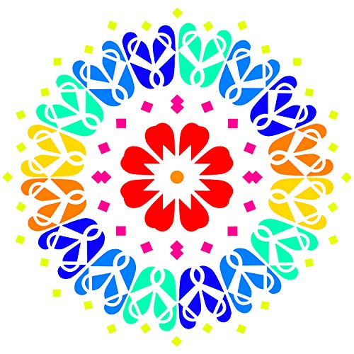 Demason Mandala Plantilla, DIY Plantilla, (4 Pack), Plantillas para Estarcir, Pintar en Paredes, Aparadores Robas Vidrios Porcelanas Patrones, Scrapbooking, Ecológica y Reutilizable(30,5×30,5cm)