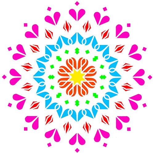 Demason Mandala Plantilla, DIY Plantilla, (4 Pack), Plantillas para Estarcir, Pintar en Paredes, Aparadores Robas Vidrios Porcelanas Patrones, Scrapbooking, Ecológica y Reutilizable(30,5×30,5cm)