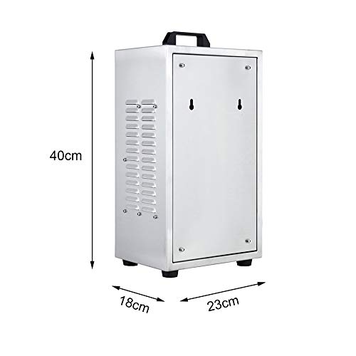 DENGS 180W 3000mg/h Ozonizador, generador de ozono Purificador de Aire, para agua, verduras, fruta, Con función de temporización/Plata / 80W