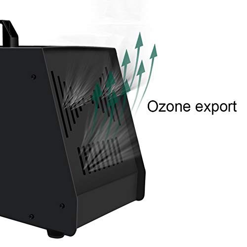 DENGS 200 W montado en la pared Generador de Ozono, 7 g/h Ozonizador, para frutas y verduras en interiores, aire, agua/Negro / 370×165×200mm