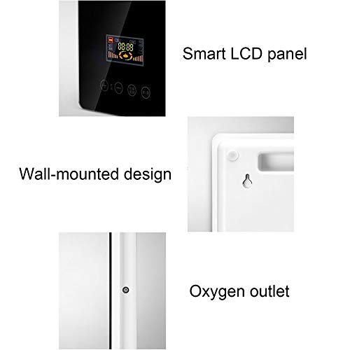 DENGS 8W 400mg / h Generador de Ozono Ozonizador, montado en la pared Purificador de Aire, para frutas y verduras, agua, vajilla, ropa, etc/Negro / 8W