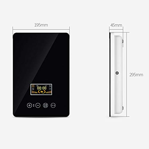 DENGS 8W 400mg / h Generador de Ozono Ozonizador, montado en la pared Purificador de Aire, para frutas y verduras, agua, vajilla, ropa, etc/Negro / 8W