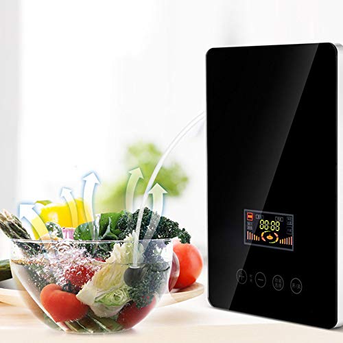 DENGS 8W 400mg / h Generador de Ozono Ozonizador, montado en la pared Purificador de Aire, para frutas y verduras, agua, vajilla, ropa, etc/Negro / 8W