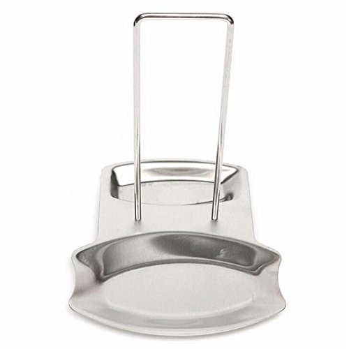 Denshine Soporte de Tapas y Cucharas Organizador para Cocina de Acero Inoxidable Sartenes Resto de Tapas Utensilios para Cocina