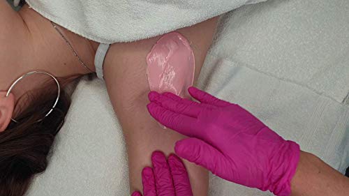 Dermawax 1 kg Rosa perla de Cera caliente Cera depilatoria caliente, para pieles sensibles et normal, áreas faciales axilas, faciales Cera sobre, La carrocería completa Depilación brasileña
