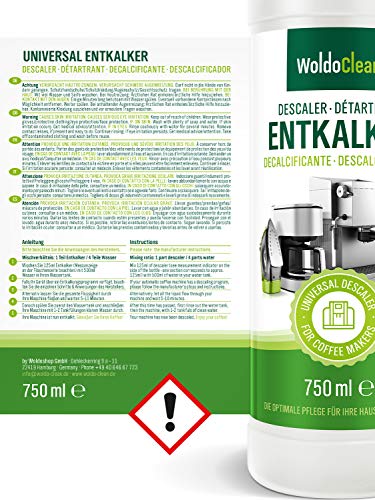 Descalcificador para máquinas de café - 750ml compatible con todas las máquinas