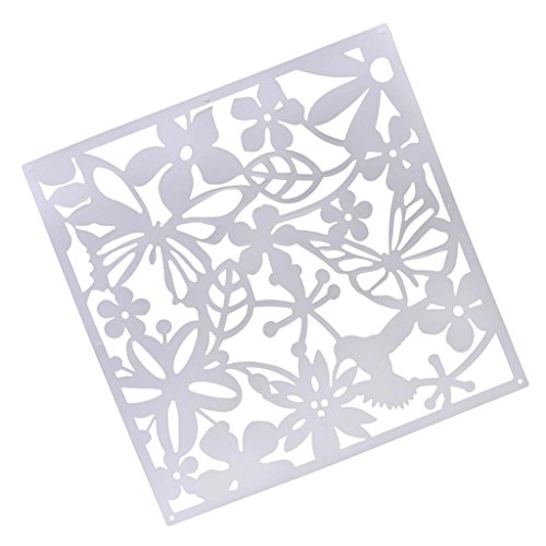 Desconocido 4pcs Pantalla Colgante Tabique Separador de Ambientes Cortina Divisores Muebles Arte Flor Mariposa Adorno Salón Hogar - Blanco