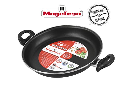 Desconocido Magefesa Black Paellera, Acero Vitrificado, Negro, 34 Cm