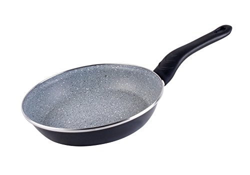 Desconocido Magefesa Dolomiti Sartén 24 cm de Acero esmaltado, Antiadherente Multicapa Efecto Piedra, Color Exterior. Apto para Todo Tipo de cocinas, incluida inducción, Gris Marengo