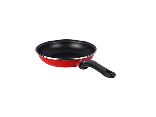 Desconocido Magefesa Praga Juego de Sartenes 18Ø 20Ø 24Ø de Acero esmaltado, Antiadherente bicapa Reforzado, Color Rojo Exterior. Apta para Todo Tipo de cocinas, incluida inducción, Granate, 18-20-24