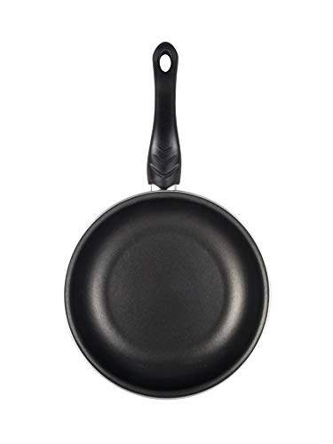 Desconocido Magefesa Praga Juego de Sartenes 18Ø 20Ø 24Ø de Acero esmaltado, Antiadherente bicapa Reforzado, Color Rojo Exterior. Apta para Todo Tipo de cocinas, incluida inducción, Granate, 18-20-24