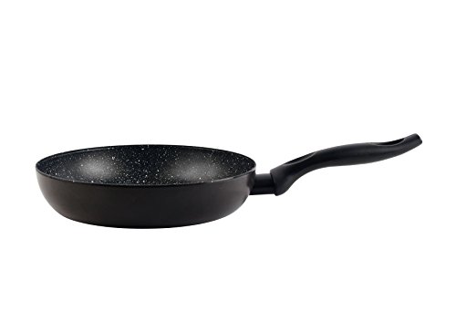Desconocido Magefesa Sartén 20, de Acero esmaltado, Antiadherente Multicapa Efecto Piedra, Color Negro Mate Exterior. Apta para Todo Tipo de cocinas, incluida inducción, 20 cm