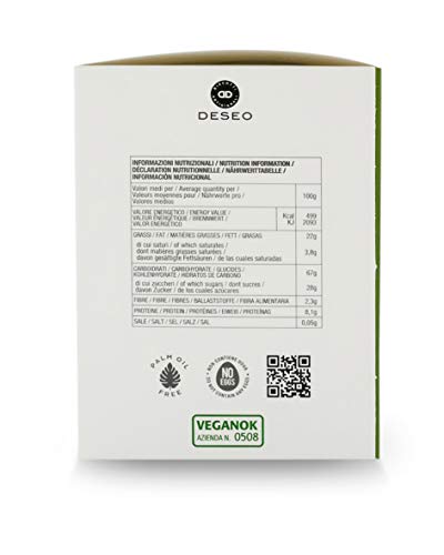 Deseo Galletas de Aceite de Oliva con Cacao y pistachos, SIN Huevo - Lote de 12 x 200gr