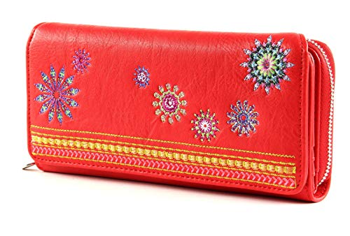 Desigual Ada Maria Long Wallet Rojo