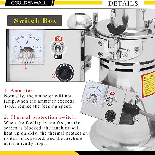 DF-15 Molino triturador de granos comercial Industrial Automático continuo Alimentación de martillo Molinillo de hierbas Molino de hierbas Pulverizador Capacidad 15 kg / h Girar Gastar 20000r / min