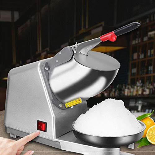 DGYAXIN Fabricadora De Hielo, Trituradora Y Picadora Hielo 85 Kg/H Barra Acero Inoxidable Roto Pequeña Tienda Bebidas Frías Caseras Máquina Batidos Postres,Naranja,Double Knife