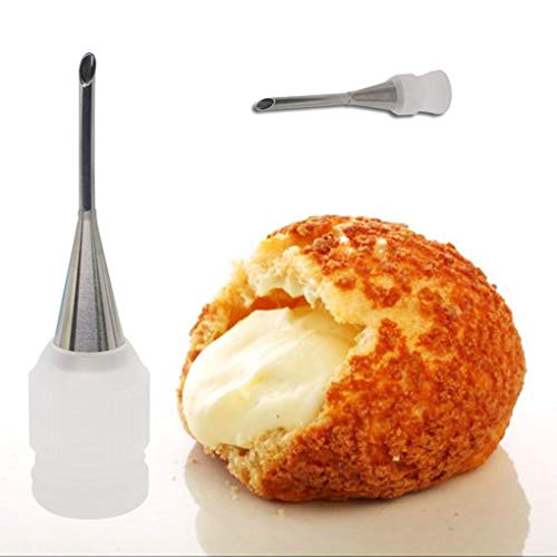 DIAMOEN Tubo de Acero 2PCS / Set Puff Pastel de Crema de Pasteles Consejo Mantequilla Inoxidable Boquilla decoración DIY Bicarbonato de tuberías