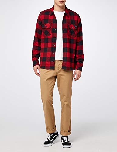Dickies Streetwear Male Shirt Sacramento, Camisa Deportiva Para Hombre, Rojo, Extra Grande (XL)