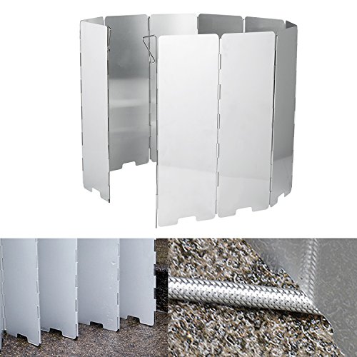 Diealles 10 Placas Parabrisas Plegables al Aire Libre Cocina Parabrisas para Acampar y Caminar