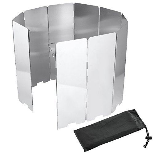 Diealles 10 Placas Parabrisas Plegables al Aire Libre Cocina Parabrisas para Acampar y Caminar