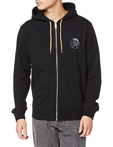 Diesel 00SE8M0CAND Camiseta de Manga Larga, Negro (Black), Small (Tamaño del Fabricante:S) para Hombre