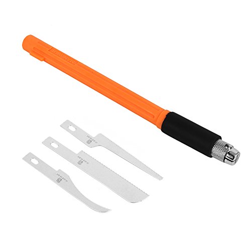 Dilwe Mini Sierra de Mano, Modelo Herramienta Hobby Sierra de Mano Kit Navaja con 3 Piezas DIY Craft Blade