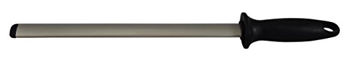 Dinok - Extra fina - de acero de afilar 20cm ;profesional cuchillo afilador varilla, Chefs choice para perfeccionar y afilar cuchillos de cocina y carnicero