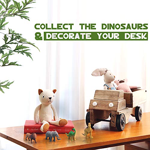 Dinosaurio del Juguete Camión de Transporte Transportador Coches con 12 Figuras de Juego de Dinosaurios de Dinosaurio Plásticos Educativo Juguete para Niños (Tamaño del camión: 39 cm * 8,5 cm * 12 cm)