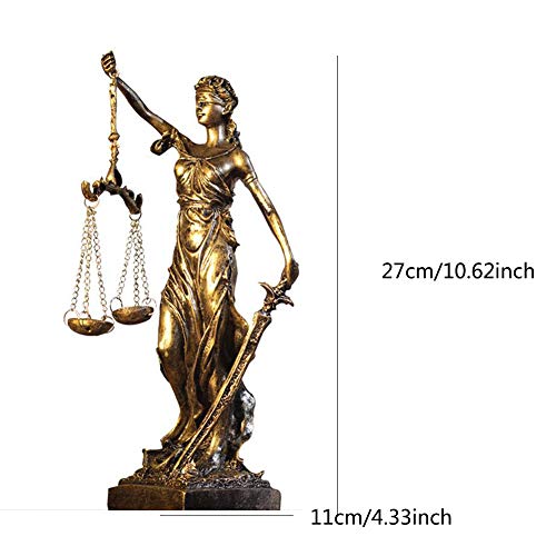 Diosa De La Justicia Estatua Adornos Mitologia Griega Arte Escultura Resina Figurín, El Mejor Inicio Oficina Regalo Decoración,Latón
