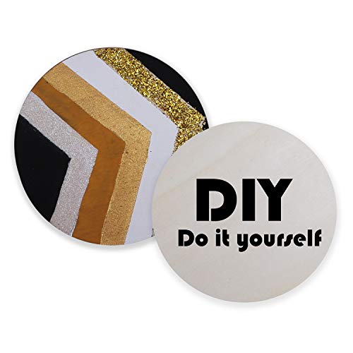 Discos de Madera Sin Acabado (50 Piezas) - Rebanadas 10cm de Diámetro, 2mm de Grosor - Círculos Lisos Natural para sus Decoraciones, Manualidades, Etiquetas, Ornamentos, Libros de Recortes y Posavasos
