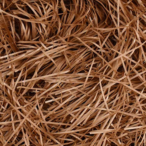Disino 100g Rafia Virutas Papel, Reciclable, Kraft Papel Triturado para Regalo Embalaje, Rellenos de Canasta, Ropa de Cama para Mascotas