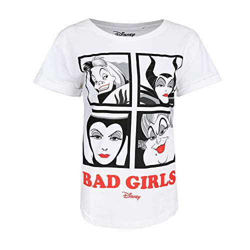 Disney Bad Girls Camiseta, Blanco (White Wht), 44 para Mujer